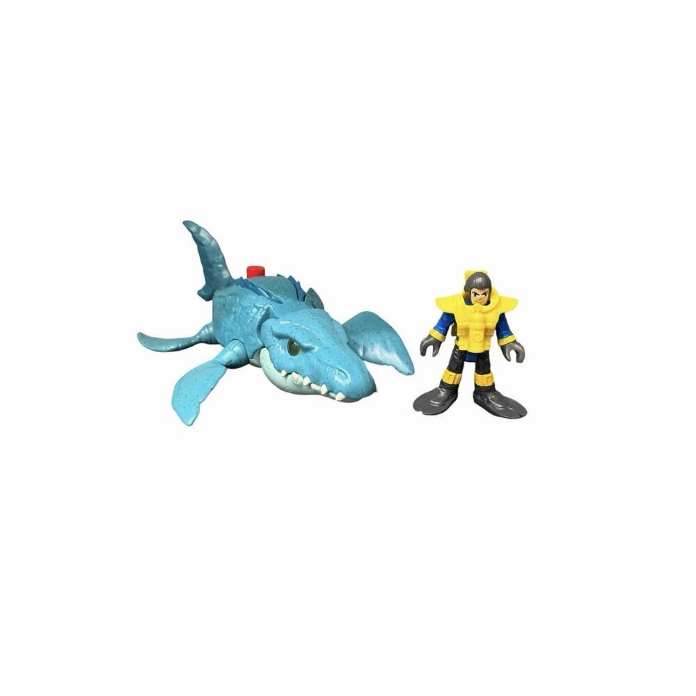 Fisher Price Imaginext Jurassic World Mosasaurus Dinosaur & Diver Figure